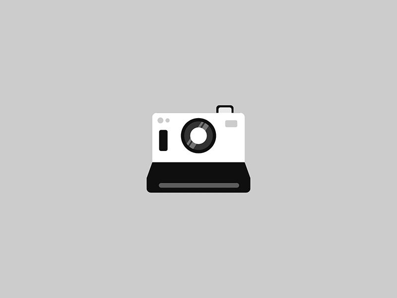 Camera animation camera film gif illustration minimal motion design motion graphics polaroid polaroid camera