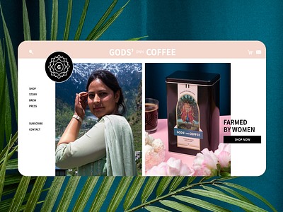 Gods' Own Coffee - UI/UX art direction branding creative direction design graphic design photography shopify ui ux web design