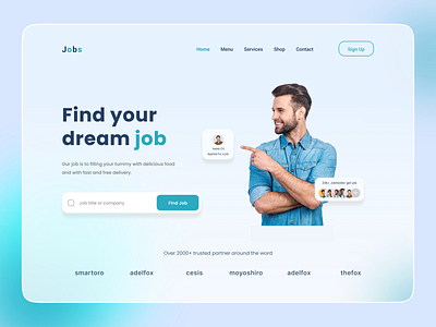 Job Finder Web Exploration ashik branding dribble best shot e commerce web home page job job application job board job finder website job list job seekers landingpag popular shot search shop app shop web ui ux visual design web design website design