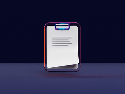 Block Notes icon - Dark 3d 3d icon 3d illustration 3d model b3d blender block notes c4d cinema 4d cycles dark icon icon set illustration note notes octane render ui ux