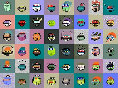 ToadHeadz NFT Derivative Collection gremplin nft nft collection opensea pixel pixel art rarible toadheadz toadz