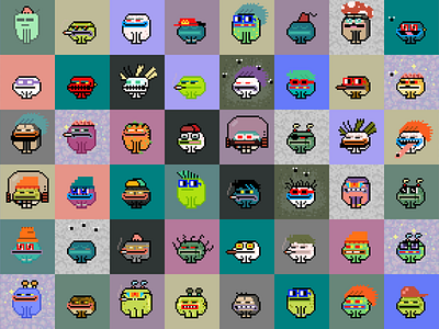 ToadHeadz NFT Derivative Collection gremplin nft nft collection opensea pixel pixel art rarible toadheadz toadz