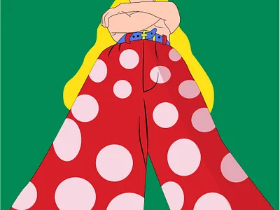 Look at me... adobe illustrator blond branding comission design flat style girl graphic design ill illustration illustrator logo power support typography ui ux vector vector illustrator work looking