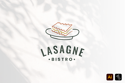 Lasagne Bistro bistro branding business identity business name craft design food graphic design graphic template headfonts illustration instagram logo lasagne logo logo template media profesional template vector work