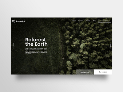 GreenSpirit - Website Design Concept brand identity branding content creation design graphic design landing page nature reforest ui ux visual identity visuel content website design wireframe