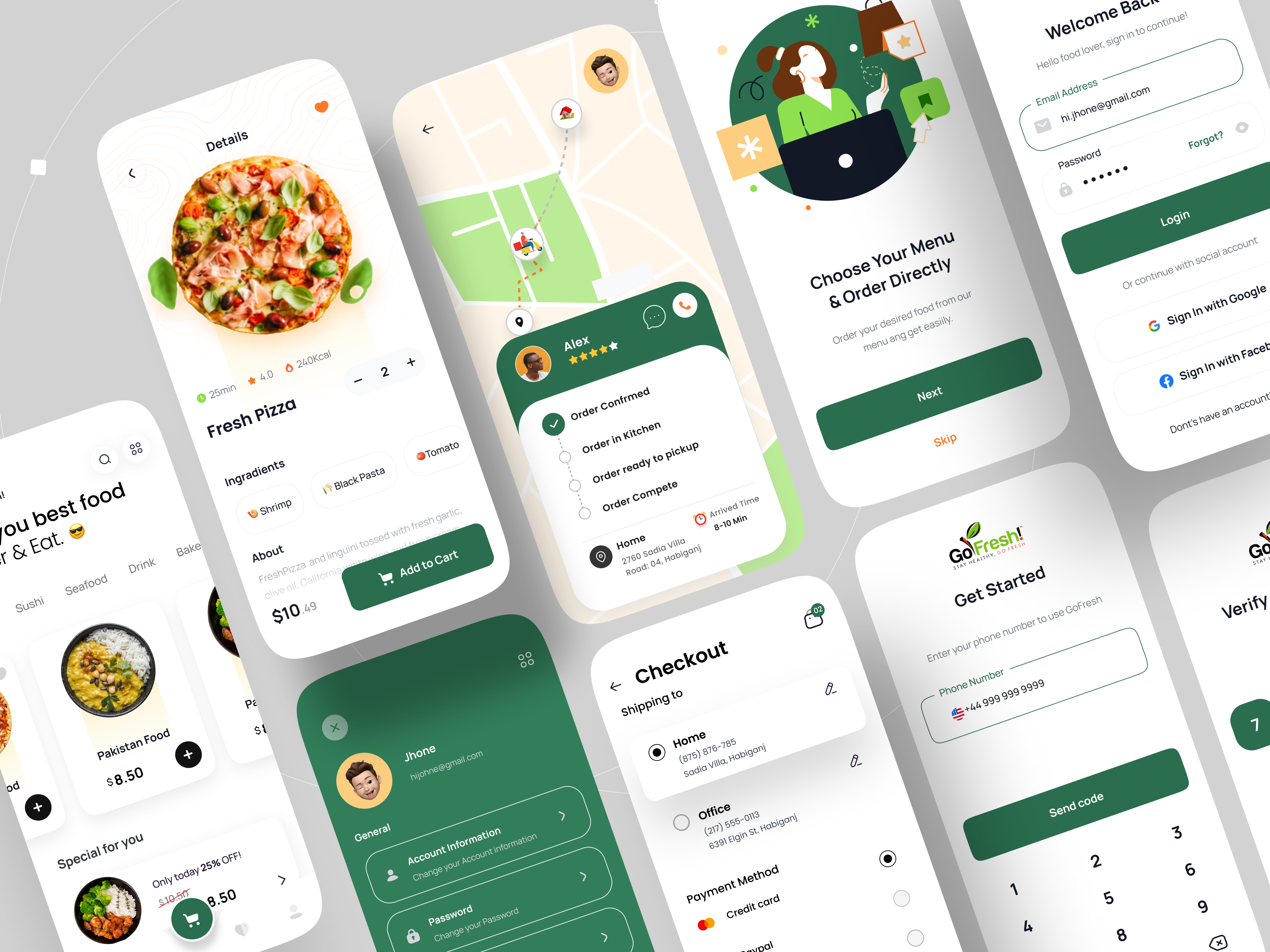 Example of Food Delivery App Design