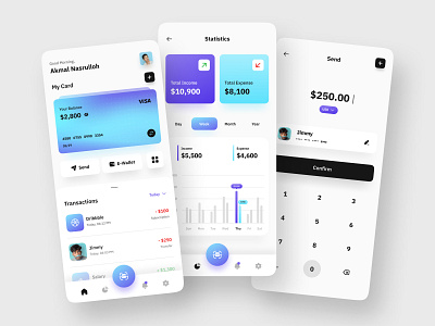 Finance Mobile App app banking credit card design finance finance app fintech fintech app ios management app minimal mobile app mobile app design mobile banking mobile design online banking send money transactions ui ux