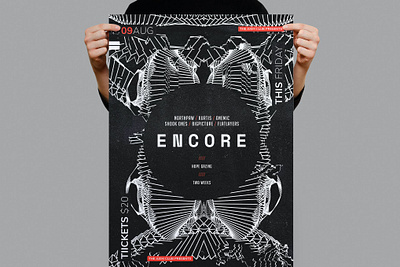 Encore Flyer / Poster Template artist catalog clean clean poster club design dj event flyer modern flyer poster graphic design illustration indesign magazine motion graphics nightclub poster template print printable template