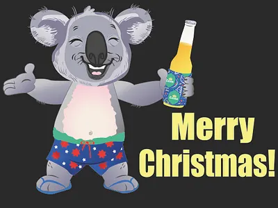 Funny australian koala adobe illustrator australia australian animal beer branding christmas illustration corona cute animal design funny illustration gradient graphic design illustration koala print t shirt typography vector vector animal vector koala