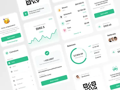 UI Elements Design - Light Theme clean component crypto dashboard design figma finance interface light theme minimal mobile ui ui element ui kit ux wallet