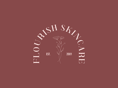 Flourish skincare classic logo design elegant logo logo natural logo skincare