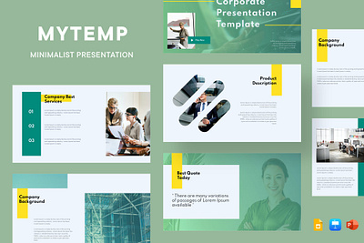 Mytemp - Minimal & Corporate Presentation annual report blogg branding corporate corporate presentation design designposter graphic design illustration keynote lookbook minimal multipurpose portfolio powerpoint purpose slides vector web maintance webd development