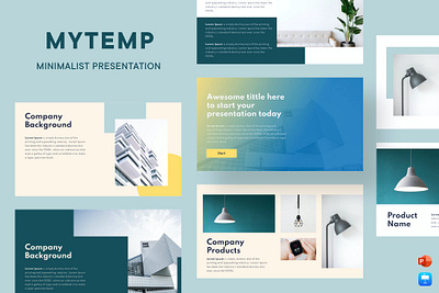 Mytemp - Minimal & Modern Presentation annual report branding design designposter google slides graphic design illustration keynote layout minimal motion graphics multipurpose pitch deck powerpoint promotion purpose ui vector web development web maintance