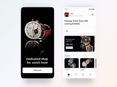 Watch app android app design ecommerce homepage illustration logo mobile ui ui ui ux ui design ui web design watch