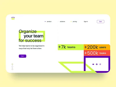 Collaborative tool hero branding design hero landing product productdesign teams ui uidesign web webdesign