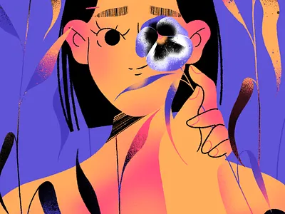 Anna's eyes 🌸✨ animation branding character design explainer flat flower girl graphic graphic design illustration illustrator lviv ukraine vector woman