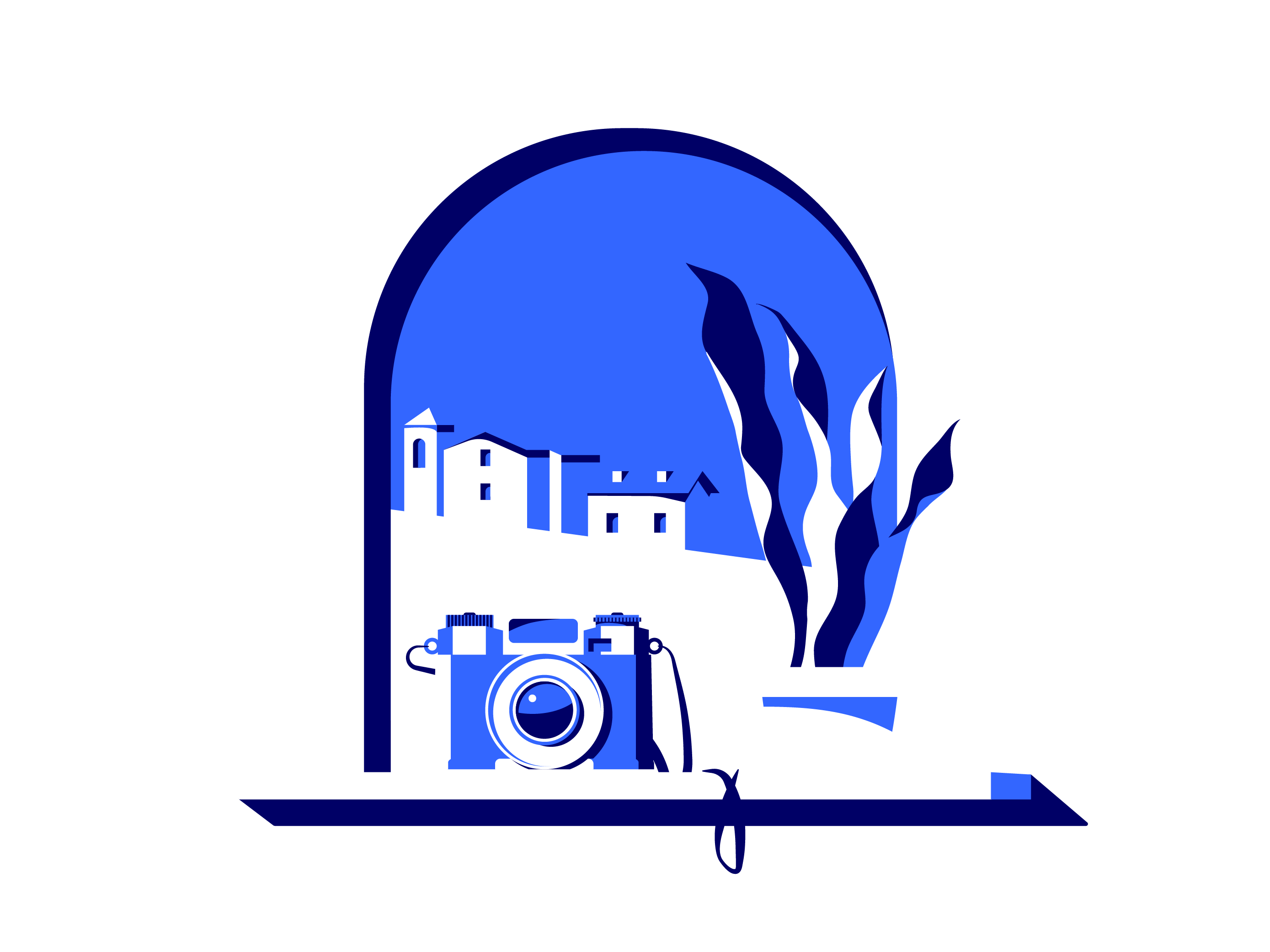 Example of Travel and relax - web vector illustration