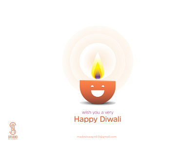 Happy Diwali branding design gradient graphic illustration logo vector