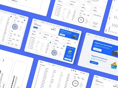 Branque web app adobe xd bank blue brand clean design finance management tool money presentation ui wallet web app white