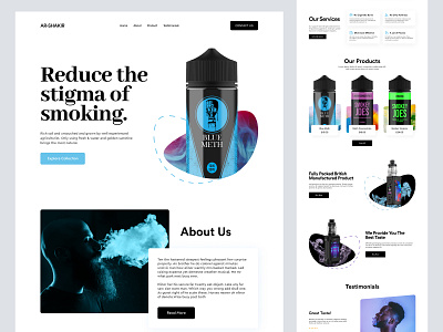 Vape Landing Page ecommerce online shop product shop shopify shopify store store store design store ui woocoomerce