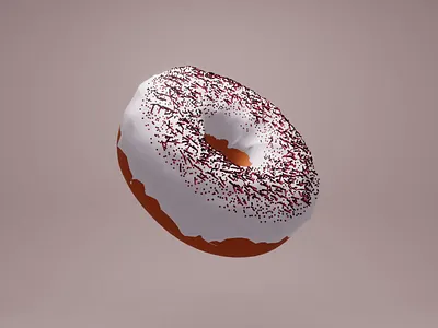 Donut Underestimate Us! 3d animation b3d blender donut donuts foundation low poly lowpoly nft render