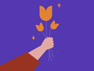 Tulip 2d design flower flowers hand illustration illustration art peachtober tulip vector