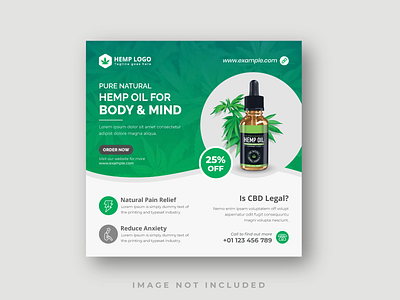 Hemp product cannabis CBD oil promotional social media post addiction banner business cannabis cbd oil commercial growth hemp oil marijuana medical medicine pharmacy post product promotional relaxation social media post web