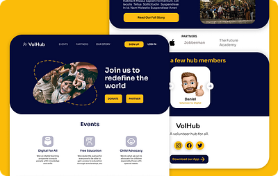 Volunteer Site Landing Page - Daily UI daily ui design landing page ui