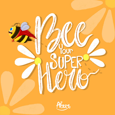 Bee your super hero animation cartoon design graphic design illustration vector