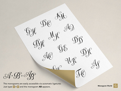 676 monogram ligatures in 1 font calligraphy elegant hand lettering initials letter combination ligature font logo logo creator logo design logo font luxury monogram personal logo script typography wedding wedding monogram