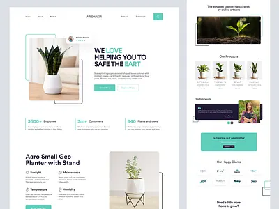 Plant Landing Page ecommerce homepage landing landing page landingpage shopify shopify store store store ui web web design webdesign website