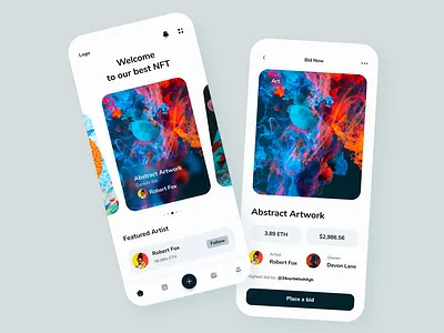 NFT app design application design branding design graphic design illustration illustrator logo minimal nft nft app design ui user interface ux vector