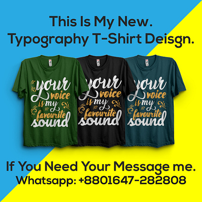 Your voice is my favorite sound t shirt design. bulkdesign graphic design graphicdesigner t shirt t shirt design text t shirt tshirtdress typography typographytee typographytshirtdesign