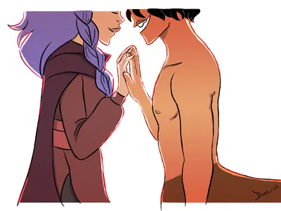 Lovers of Old (Centaur World fanart) character creature digital art fanart illustration