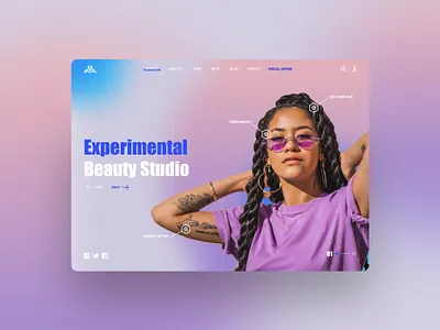 Beauty Studio afroamerican banner beautystudio care cosmetic design dribbble facecare fashion grlpwr shop skincare spa tattoos ui ui ux design web