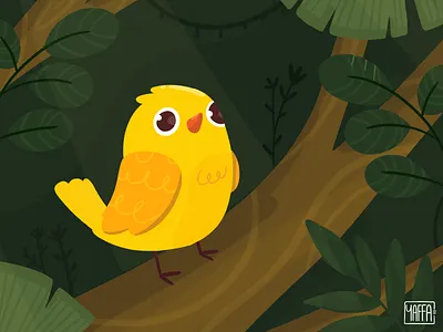 Bird bird colombia concept digital doodle illustration yaffa
