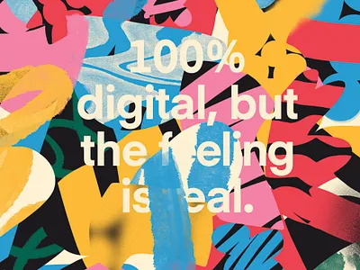 100% abstract colors design digital illustration shapes textures type ui