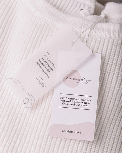 Cozy Neutral Premium Apparel Tags branding design graphic design illustration logo packaging vector