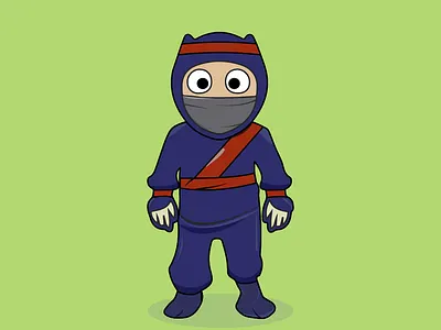 Meet Ninja 90s adobe art cartoon drawing graphic design ill illustration illustrator ninja vector