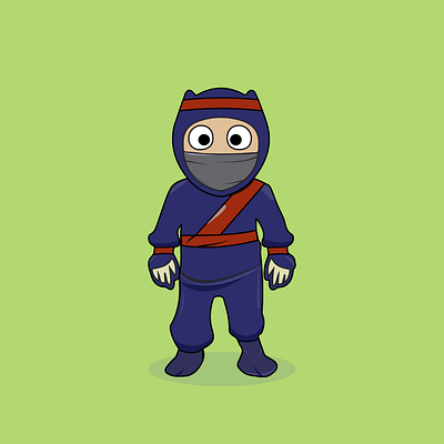 Meet Ninja 90s adobe art cartoon drawing graphic design ill illustration illustrator ninja vector