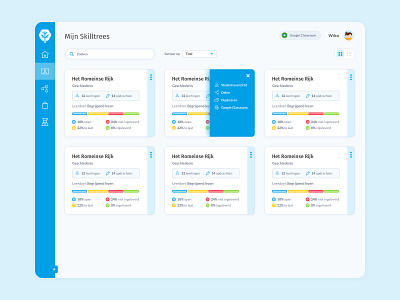 Dashboard - Skilltree app application branding concept dashboard dutch e learning interface layout learning light dashboard school student teacher teaching ui ux web dashboard webapp webdesign