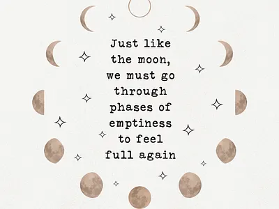 Moon Phases Designspiration design illustration inspiration lettering moon motivational quotes procreate selfcare typography