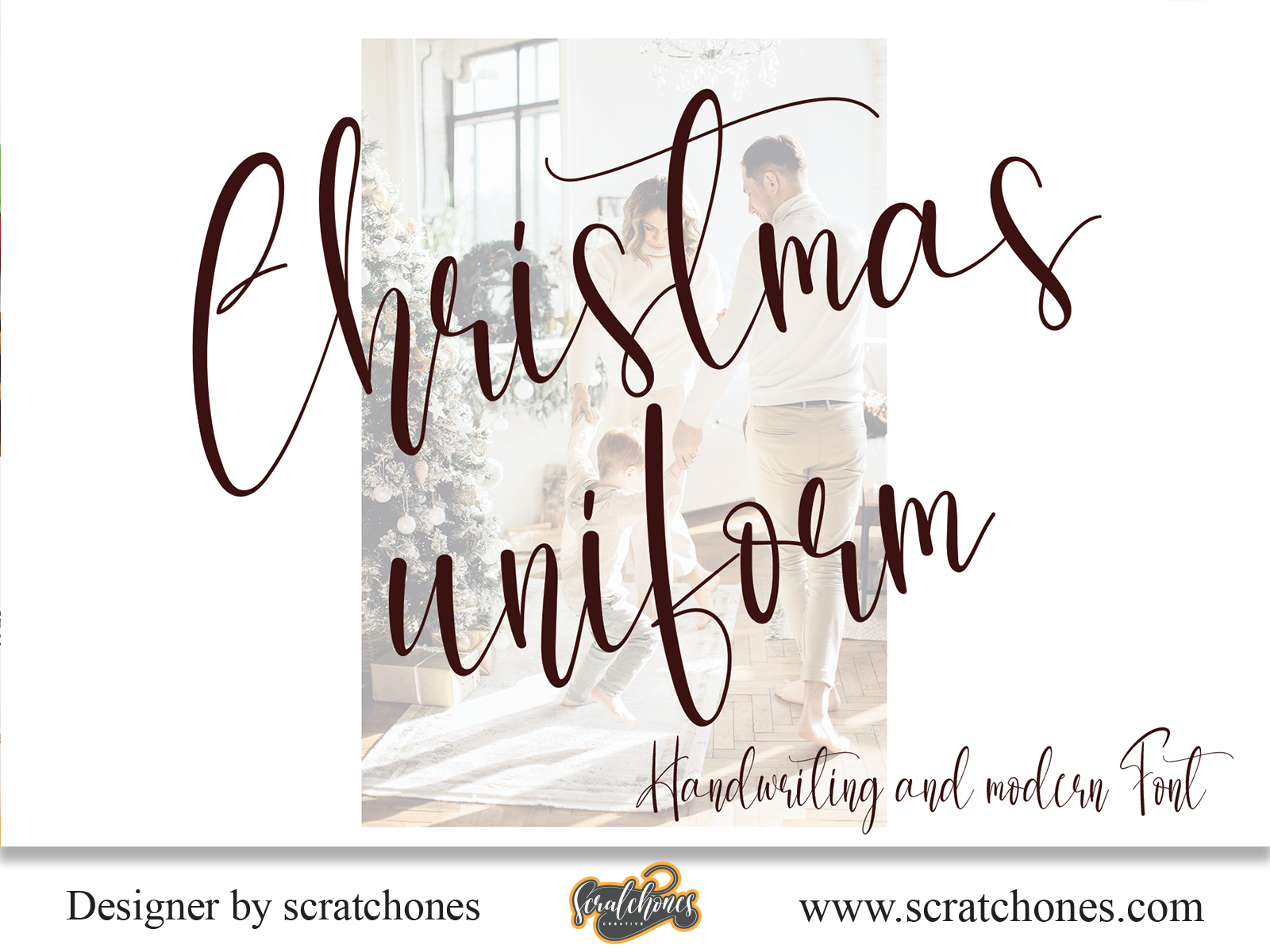 Christmas uniform | Script-Handwriting Font by Scratchones_creative on ...
