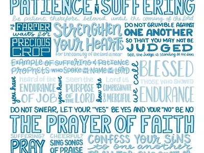 James Ch 5 Lettering bible bible lettering bible verse book of james christian art christian lettering design graphic design handlettering illustration lettering procreate scripture scripture lettering