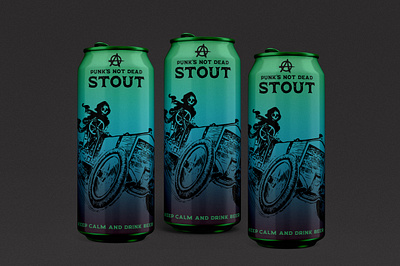Punk's beer package design - stout beer can beer design brand branding graphic design illustration package packaging print product design