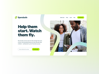 Spendsafe Web Concept brand brand design branding finance fintech illustration landing page logo ui ux website