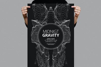 Midnight Gravity Flyer / Poster catalog clean design dj flyer dj garvity poster geometric gradient gravity gravity flyer illustration indesign magazine midnight nightclub party poster print printable template