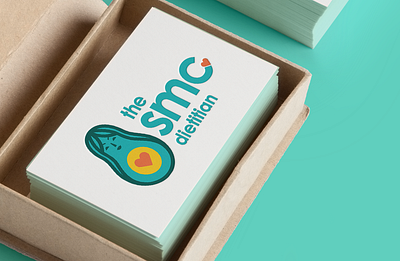 The SMC Dietitian Branding and Logo Design avocado brand branding dietitian graphic design heart identity logo nutrition teal