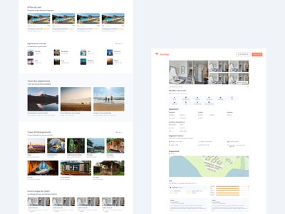 Izicamp - Desktop camping design desktop rental research testimony ui ui ux design ui design user interface ux vacation website