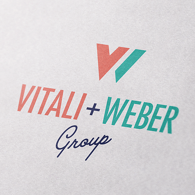 Vitali + Weber Group Logo Design and Branding 50s brand branding executive recruiter fifties graphic design identity logo mad men mid century modern retro script vintage